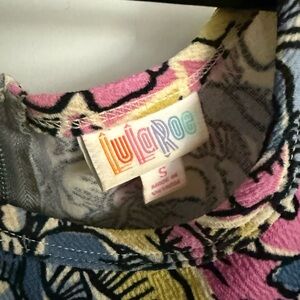 LuLaRoe Pink and Blue Floral Top